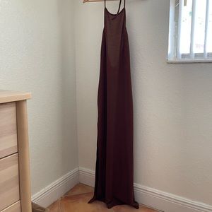 backless split thigh waffle beach cover up dress